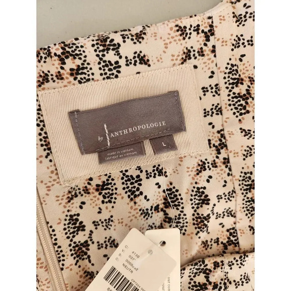 NWT Anthropologie The Cecily Fit & Flare Sweetheart Dress Size L Neutral 9B404 - Picture 10 of 13